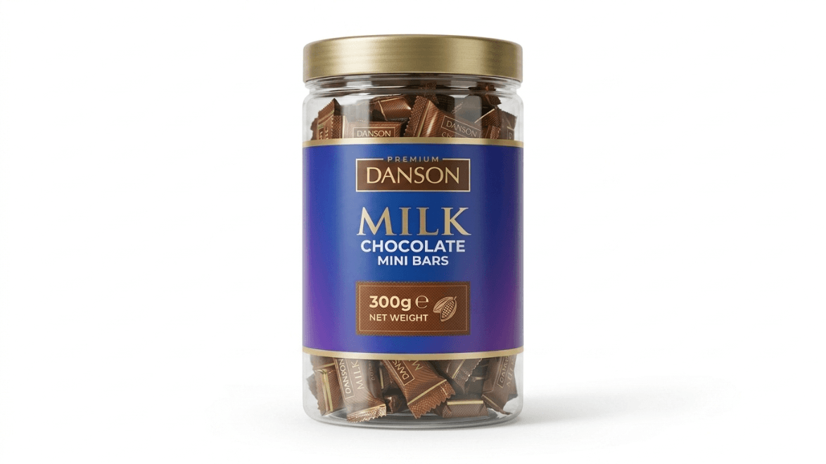 Danson Milk Chocolate Mini Bar  300g Jar